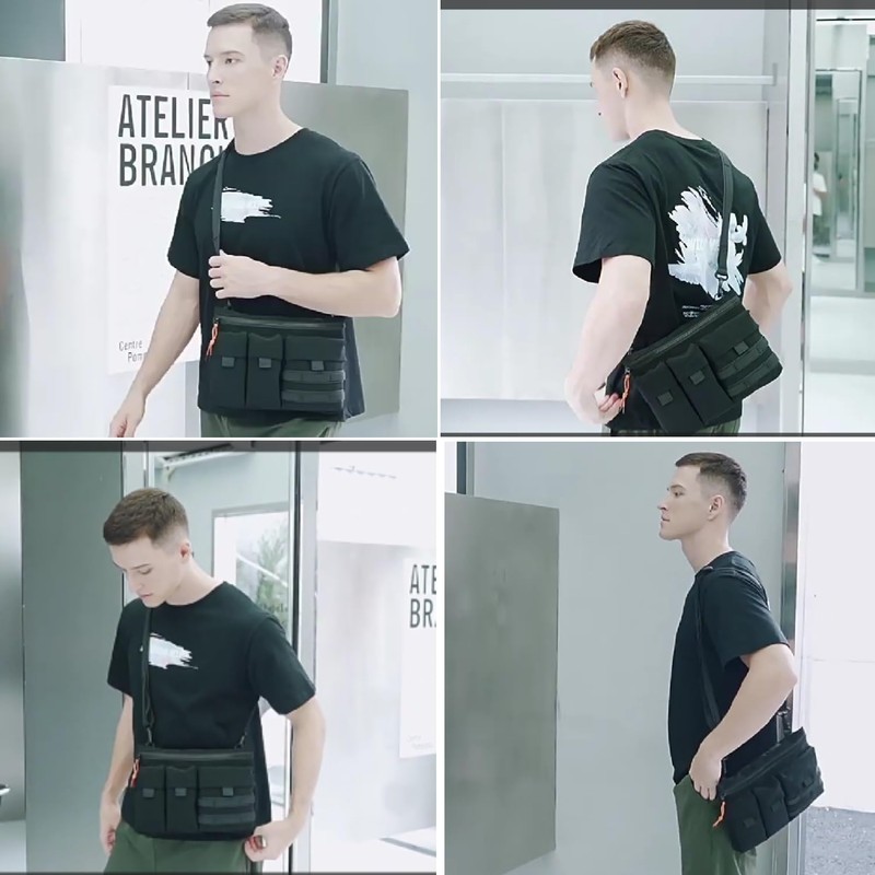 [V.W.V&others] Sacoche Shoulder Bag, One Shoulder Messenger Bag, Large Capacity,