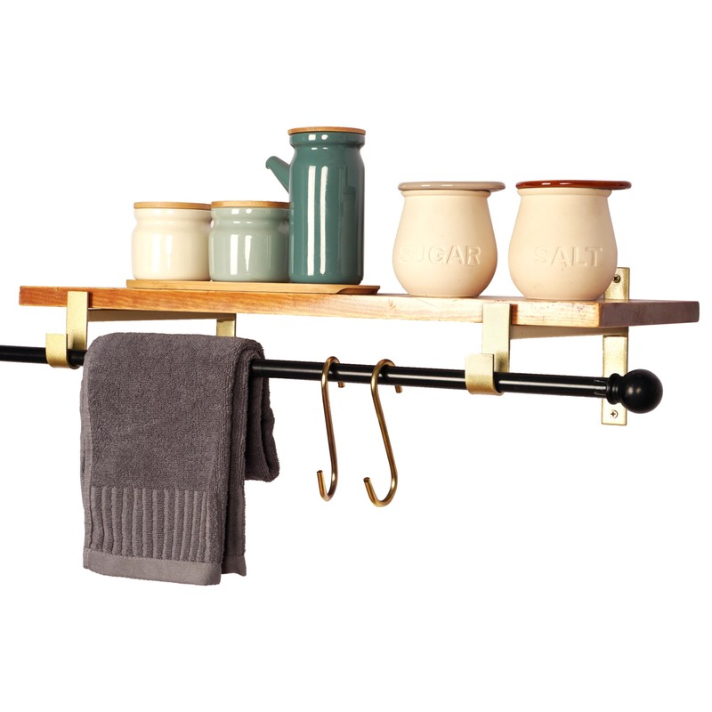 AddGrace Closet Rod Bracket Heavy Duty Shelf Brackets 12 Inch