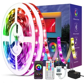 EASYTAO Tira LED de Bluetooth 30M, Luces LED RGB 5050 Música de Tira, Con Control de APP + Control Remoto IR de 44 Teclas, Sincronización Musical (30M-2 Rollos-IP20)
