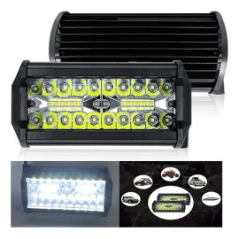 Un Par De Faros Auxiliares De 7 Pulgadas 120w 6000k 20 Leds