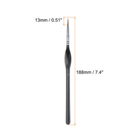 HARFINGTON 5pcs Detail Paint Brushes 13mm Pointed Tip 188mm Length Nylon Hair Miniature Painting Brush for Watercolor Oil Acrylic Painting(3#), Black