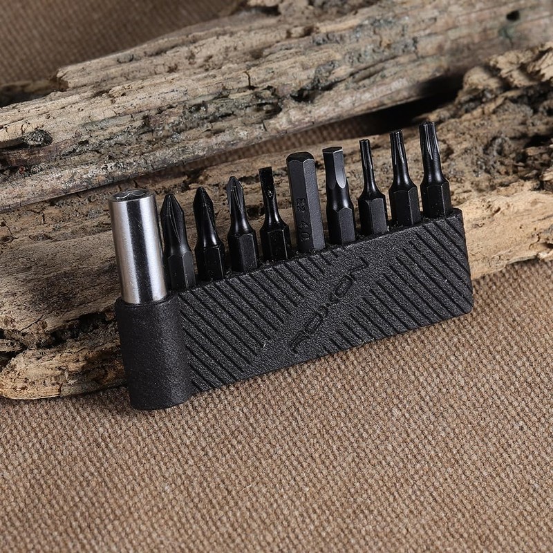 ROXON 9 Piece Bit Set with Magnetic Extended Holder for