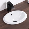 Bathroom Vessel Sink 16'' x 12'' Semi Recessed Bathroom Sink