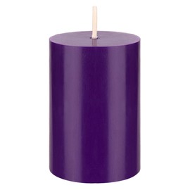 Mega Candles 1 pc Unscented Solid Purple Pillar Candles, Hand Poured Premium Wax Candle 2 Inch x 3 Inch, Home Décor, Spas, Weddings, Celebrations, Party, Centerpieces, Holidays, Vigils, Prayers