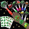72 PCS Tractor Party Favors – 48 PCS Tattoos & 24 PCS LED Finger Lights Combo – Birthday Goodie Bag Fillers, Party Supplies, Gifts Light Up Toys Glow In The Dark for Boys and Girls