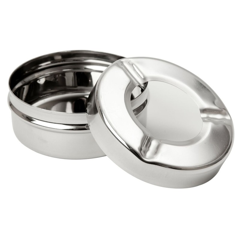 3 1/2" St/Steel Windproof Ashtray