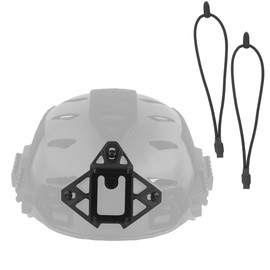Tactical Helmet NVG Mount with Modular Bungee Shroud and Sports Camera Bracket Base for Wendy 3.0 Helmet (Black)