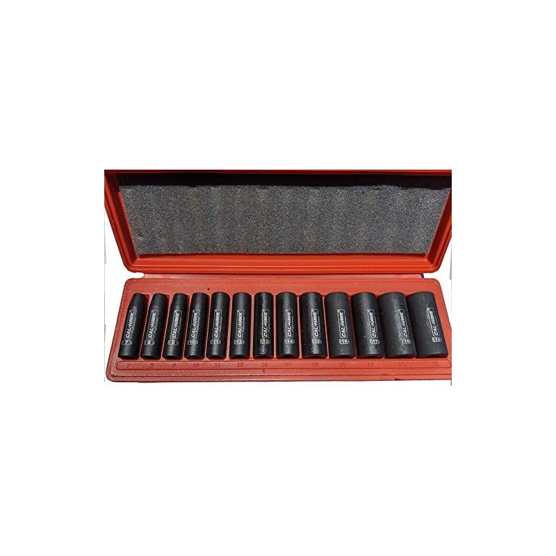 CAL-HAWK AISDCVB133M 3/8" Dr. 6 POINT Metric Deep Impact Socket