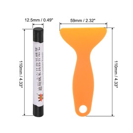 HARFINGTON Wax Filler Stick, 3pcs Wooden Repair Wood Wax Fill Sticks with Spatula Crayon Markers Furniture Touch Up Kit for Remover Scratches Scuffs on Furniture Floor, Black