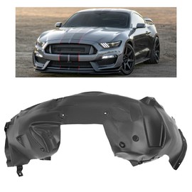 HECASA Front Inner Fender Liner Compatible with 2015-2017 Ford Mustang 2-Door Replacement for FO1248165 FR3Z16103A Splash Shield Guard Black Left Driver Side