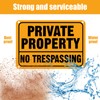 Tandefio 100 Pack No Trespassing Signs Private Property Metal Anti-Rust