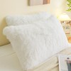 HAIHUA Faux Fur White Pillow Cases, Fluffy Soft Fuzzy Decorative