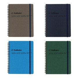 Delfonics Rollbahn Spiral Cap-Martin Textured Notebooks: 5-1/2 in. x 7 in. (Green) / B6 Notebook