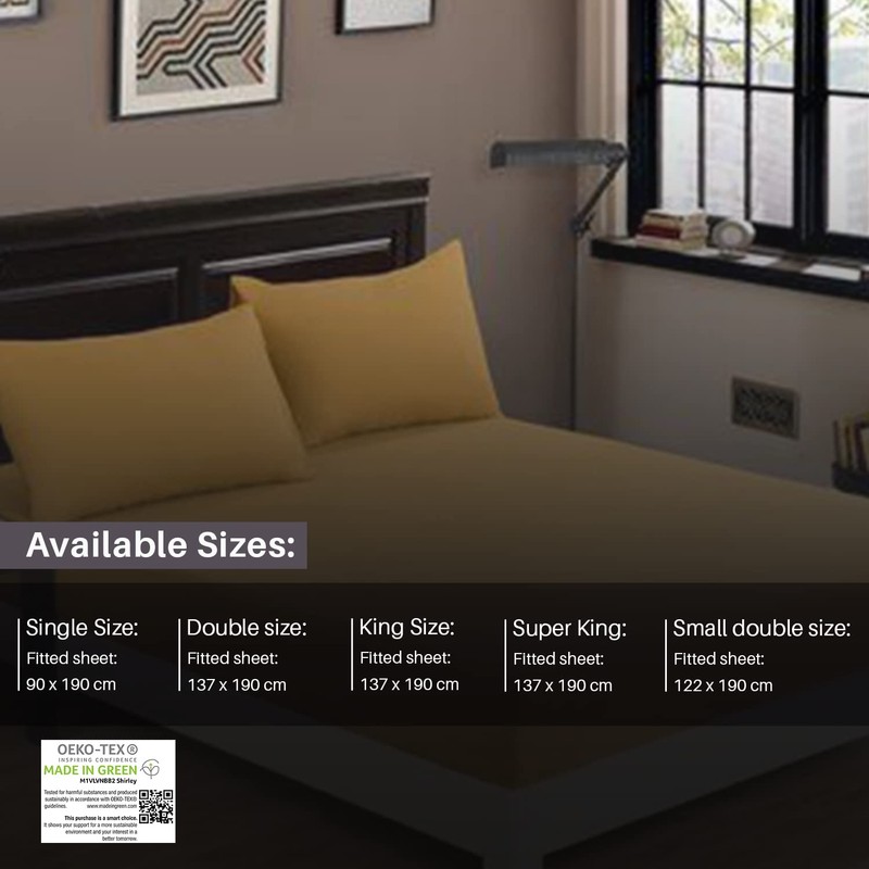 Extra Deep Fitted Sheets 16"/40CM Deep Bedsheets, 4 Feet Small