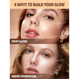 SHEGLAM Sunburst Glow Mezclador Iluminador Facial, primer maquillaje, iluminador hidratante multiusos rostro y cuerpo, textura ligera,efecto glow natural,apto piel sensible,Fair Neutral,30 ML