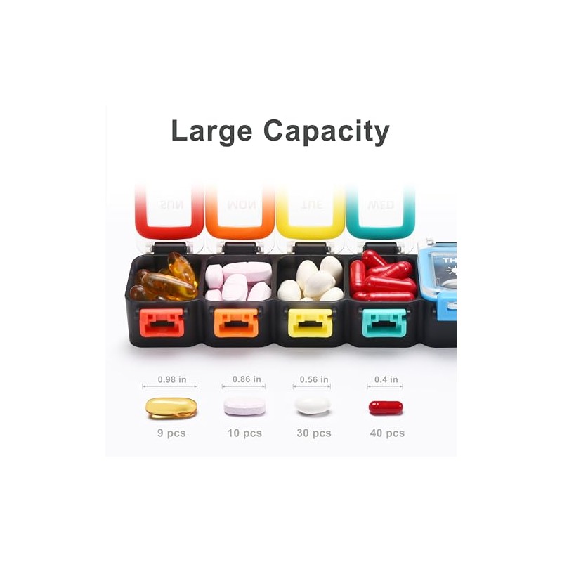 Fullicon Fullicon Moisture Proof Pill Boxes 7 Day 2 Times