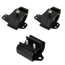 OCPTY 3PCS Front Engine Motor and Rear Transmission Mount Set Compatible for Nissan D21 1986-1994, Pickup 1995-1997, L4 2.4L, RWD Only # 1132001G0, 1132001G0A