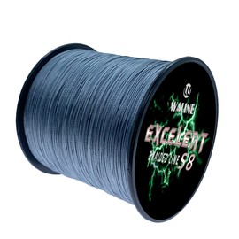 Waline Super Strong 8 Strands Braided Fishing Lines 300m 20lb-100lb PE Fishing Line Multifilament Sea Fishing Braid Line (Grey, 40lb/0.28mm/ 300m(328yds))