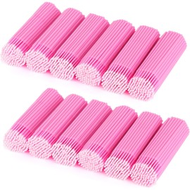 Tbestmax 1200 Microcepillos Aplicadores Microhisopos Varitas Desechables Para Rímel De Pestañas Y Extensiones De Pestañas Rosa