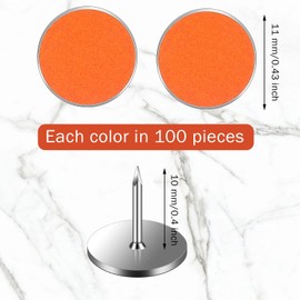 Epakh 200 Pack Reflective Tacks Trail Marking Tacks Glow Tacks Reflective Trail Markers Hunting Reflector Tacks Mark Trail Reflective Thumb Tacks for Hunting Hiking Camping Tree Stand (Orange)