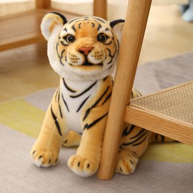 NatureMan 27 cm Tigers Plush Toy, Cute Vivid Tiger Stuffed Animals Plush Toy for Children Toy Gift (Brown Tiger)