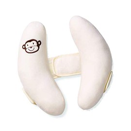 Inchant Adjustable Baby Soft Head Neck Support Banana Shape headrest, White