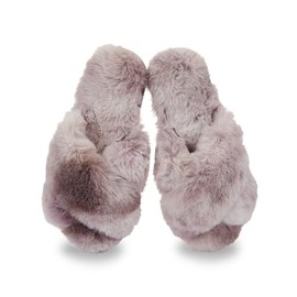 MeMoi Women's Josephine Plush Slippers Lavender Medium