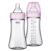 Chicco Duo 9oz. Hybrid Baby Bottle with Invinci-Glass Inside/Plastic Outside