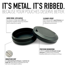 Edition 022: Bass Gas | Zyn Metal Can | Metal Zyn Container | Pouch Container | Small Storage Tin (Black)