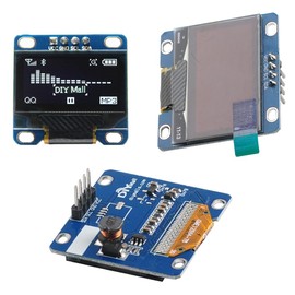 DIYmalls 1.3" inch OLED Display Screen Module I2C 4pin 128x64 SH - 1106 3.3V-5V IIC Address 0x3C White for Arduino 2560 Nano ESP8266 ESP32 (Pack of 3)
