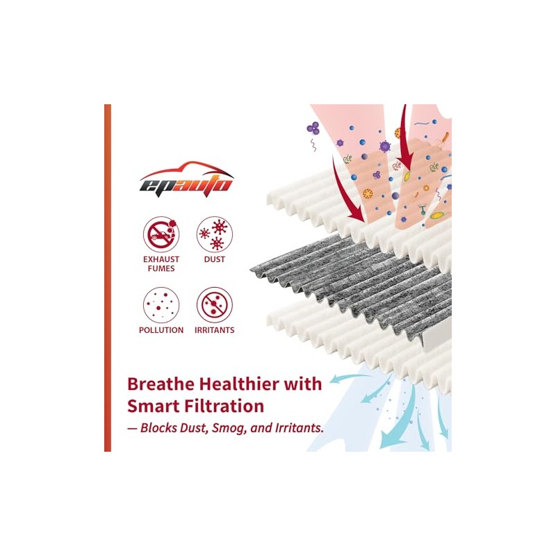 EPAuto CP134 (CF10134) Premium Cabin Air Filter includes Activated Carbon