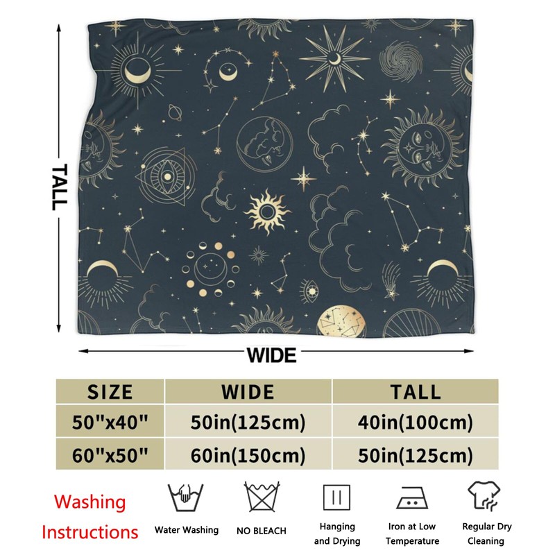 Fenmshairy Sun Moon Magic Eyes Astrolabe Thermal Throw Blanket, Ultra