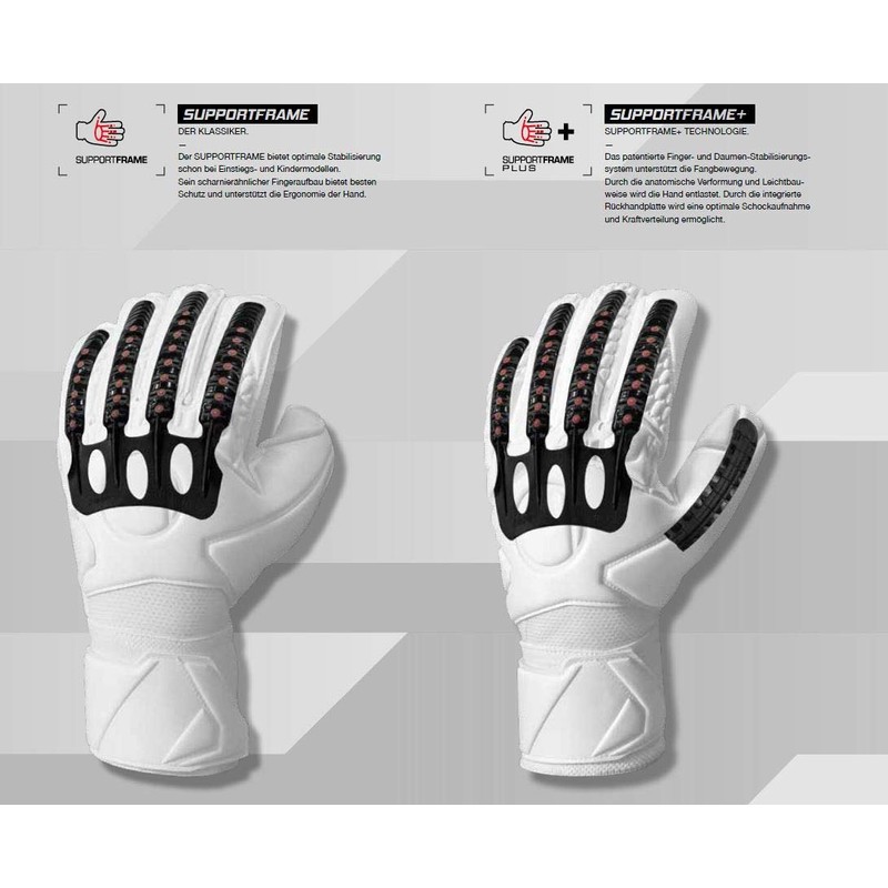 uhlsport Goalkeeper Gloves 101105802 Man, Mens, 101105802, Gris Foncé/Rouge Fluo/Blanc,
