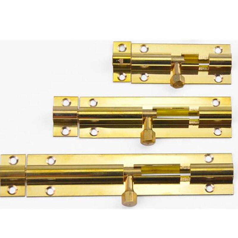 2pcs Door Bolt Brass Barrel Slide Lock with Screws for