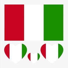 Italian Flag Tattoos,10 Sheets Italy Temporary Face Stickers,40 Pcs Waterproof Sweat Sports National Flag Removable Fake Tattoos For Men Teenages Women(Italy)