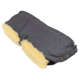 Naturasan HW-02 Lambskin Hand Warmer, Warm Pram Hand Muff with Lambskin Lining, Muff, Kiwa, Buggy, Jogger, Bike Trailer