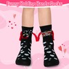 CUweipeng Funny Holding Hand Couple Sock - 2 Pairs Black