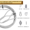 COARBOR 6ft One-Way Wire Lock Wire Cable Hardware Kit for