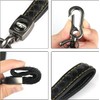 Car Key Fob, Leather Car Key Fob with 3 Keyrings