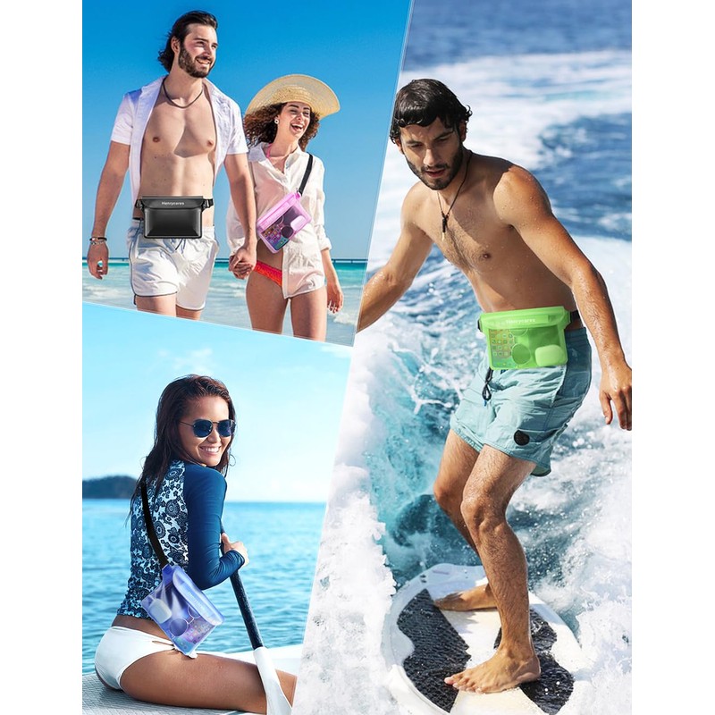 Henrycares Shield Waterproof Bag [Pack of 2], Black + Green