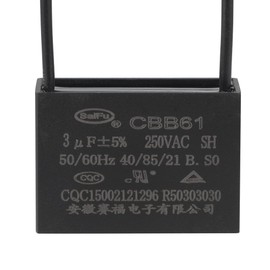 YOKIVE Ceiling Fan Capacitor CBB61, Metallized Polypropylene Film Capacitor Great for Fans Pumps Motors Running (3uF 250V AC 2 Wires 50/60Hz)