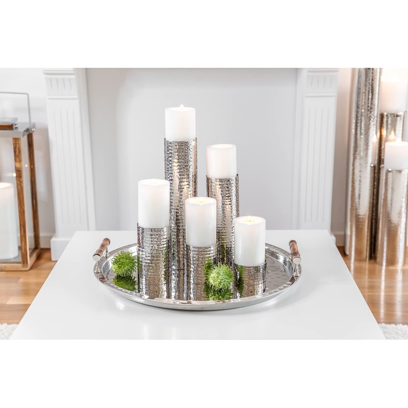 EDZARD Candlestick Agadir, height 5,9 in, stainless steel