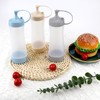 DOERDO 3Pcs Silicone Squeeze Bottles with Lid for Sauce Condiment