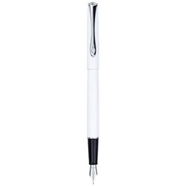 DIPLOMAT - D40702025 - Traveller White Chrome Fountain Pen - With Stainless Steel Nib - Chic and Elegant - Durable - White Chrome