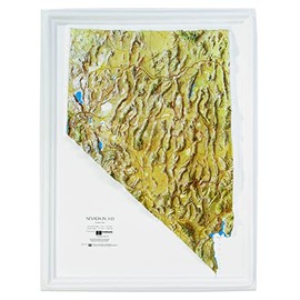 Hubbard Scientific 3D Nevada NCR 2217 Satellite Map | A True Raised Relief Map - You Can Feel the Terrain | Vacuum-formed Molded Map | 22" x 17"| Detailed Topography