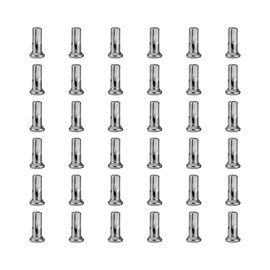 TSTRAUM Pack of 36 Bicycle Spoke Nipples, Brass Bicycle Mountain Bike Road Bike Spoke Nipples, Fit for 14G / 2 mm Diameter Spokes (Silver, 12 mm Length)