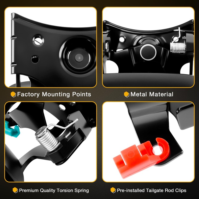 Upgrade Metal Tailgate Handle with Backup Camera, with Bezel Trim