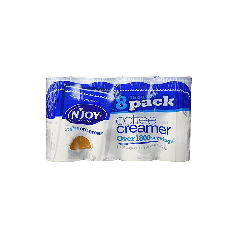 N'JOY Coffee Creamer - 8/16oz Canisters (Pack of 2)