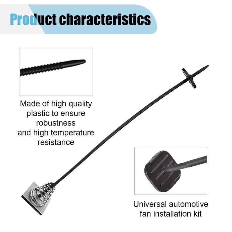 Fan Mounting Kit, Push Through Fan Zip Ties Straps, Electric
