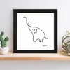 Picasso Cute Elephant Picture Framed Poster aoipro (Black Frame, 7.9